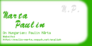 marta paulin business card